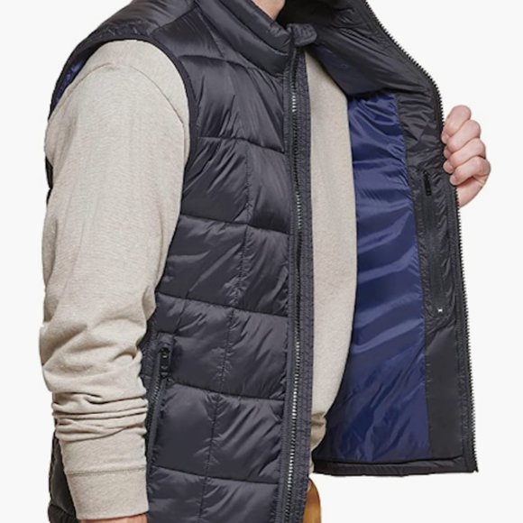 Dockers Men's XL Box Quilted Black Puffer Vest - Picture 15 of 16